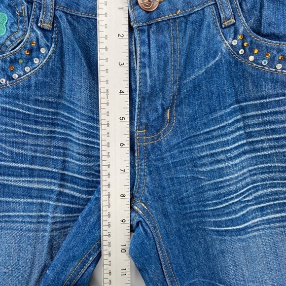 Vintage Jeans Women's Size 29 HAILIPAI Flare Leg Hearts Stones Distressing - Picture 6 of 14